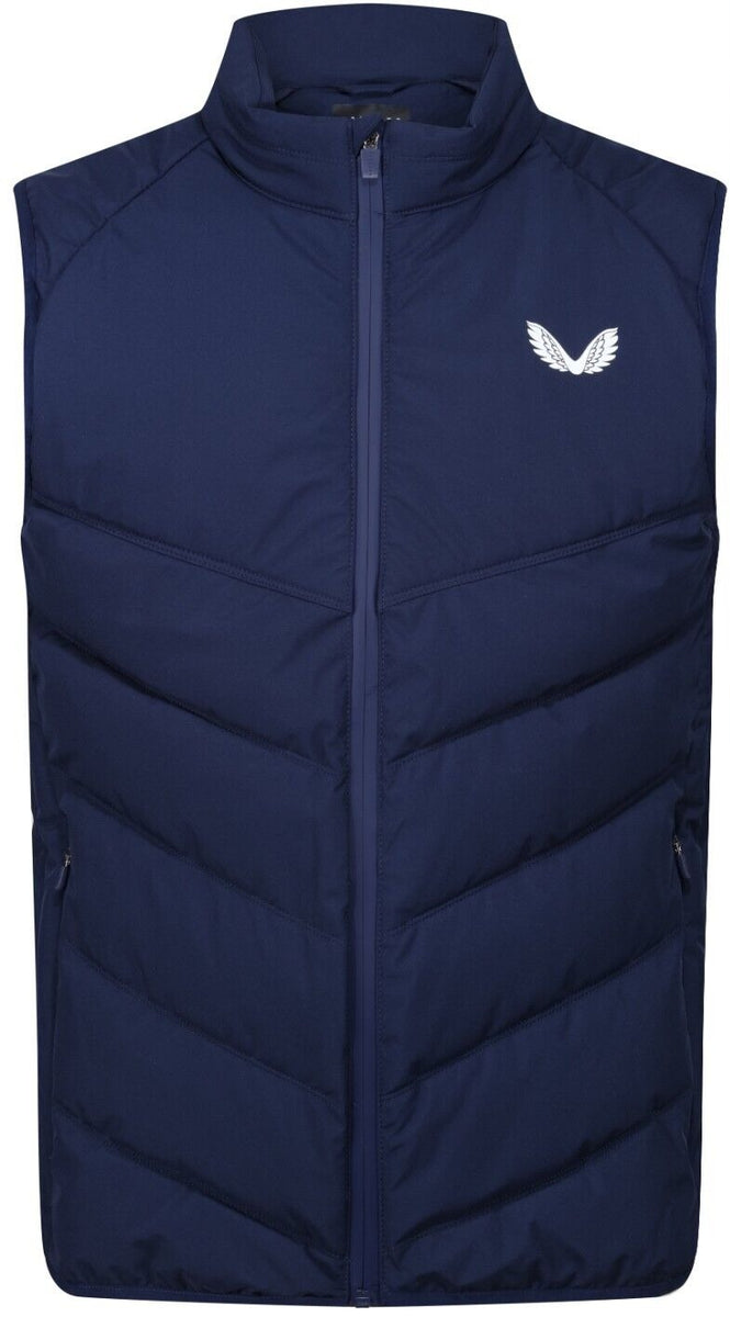 Laser Quilt Running Gilet - Clay Blue – Castore