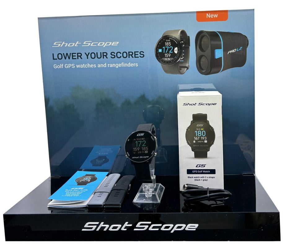 Shot Scope G5 GPS Golf Watch REFURBISHED BY SHOT SCOPE 36k Pre Loaded Glyde Golf