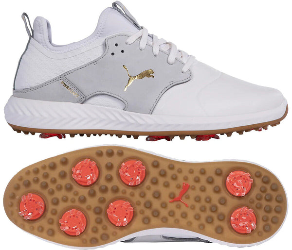 Puma Ignite PWR Adapt Caged Crafted Golf Shoes White High Rise Glyde Golf